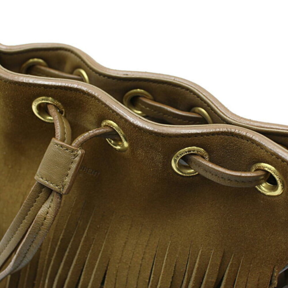 Saint Laurent Bag Suede Shoulder Brown - Picture 9 of 10